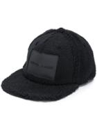 Emporio Armani Logo Shearling Baseball Cap - Black