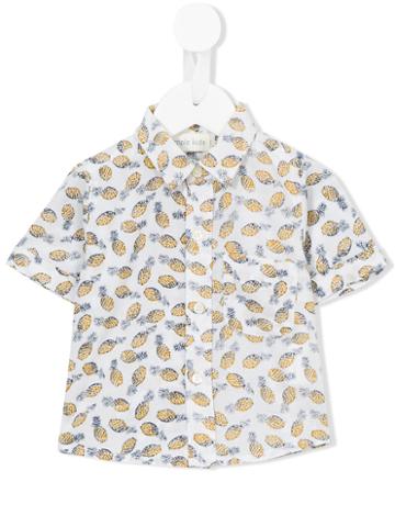 Simple Kids - Pineapple Print Shirt - Kids - Cotton - 12 Mth, White