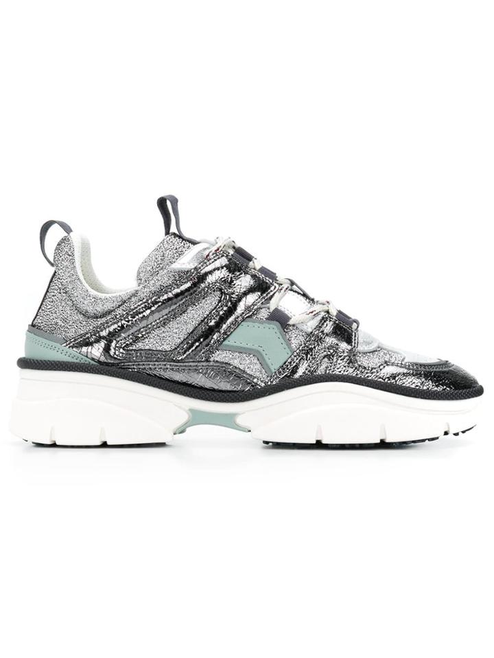 Isabel Marant Panelled Sneakers - Grey