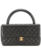 Chanel Vintage Quilted Flap Clutch, Women's, Black
