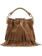 Saint Laurent Small Emmanuelle Bucket Bag, Women's, Brown, Suede