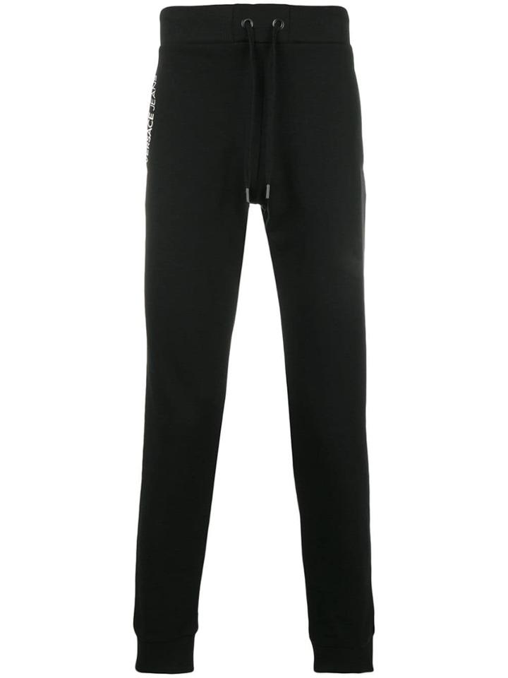 Versace Jeans Patch Embellished Track Pants - Black