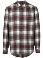 Roar Checked Rear Gun Print Shirt - Red