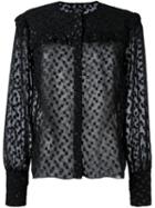 Isabel Marant 'airy' Semi-sheer Blouse, Women's, Size: 38, Black, Polyester
