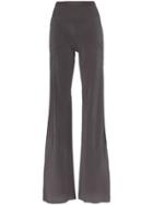 Rick Owens High-waisted Silk Flared Trousers - Blue