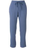 Xirena Textured Cropped Trousers - Blue