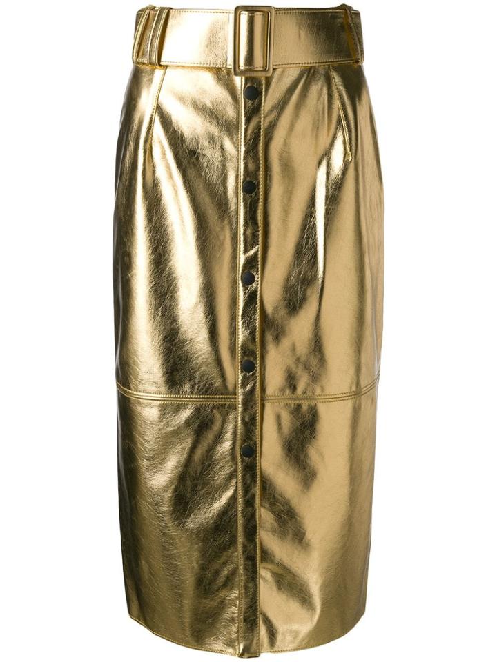 Msgm High-waisted Skirt - Yellow