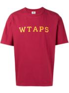 Wtaps - College Font Print T-shirt - Men - Cotton - Xl, Red, Cotton