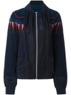 Sacai Knitted Bomber Jacket, Women's, Size: 1, Blue, Cupro/wool