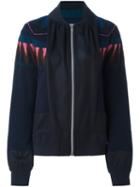 Sacai Knitted Bomber Jacket, Women's, Size: 1, Blue, Cupro/wool