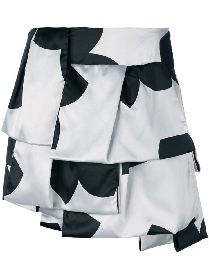 Giorgio Armani Pre-owned Layered Printed Skirt - Black