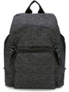 Lanvin Jacquard Backpack, Black, Polyester