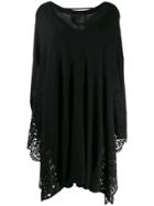 Blumarine Lace Side Panel Sweater Dress - Black