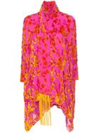 Taller Marmo Primavera Velvet-floral Embroidered Dress - Pink