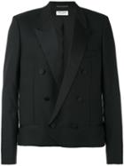 Saint Laurent - Double Breasted Jacket - Men - Silk/cotton/polyester/wool - 48, Black, Silk/cotton/polyester/wool