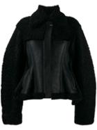 Nina Ricci Faux-shearling Panel Jacket - Black