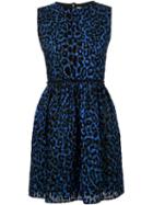 Victoria Victoria Beckham Leopard Print Flared Dress