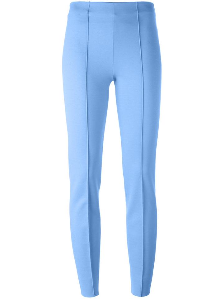 Emilio Pucci - Skinny Trousers - Women - Cotton/linen/flax/nylon/spandex/elastane - 40, Blue, Cotton/linen/flax/nylon/spandex/elastane