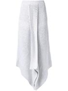Stella Mccartney Asymmetric Knit Skirt, Women's, Size: 46, White, Polyamide/viscose/wool