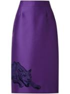 Stella Mccartney Embroidered Skirt, Women's, Size: 42, Pink/purple, Silk/cotton/polyester