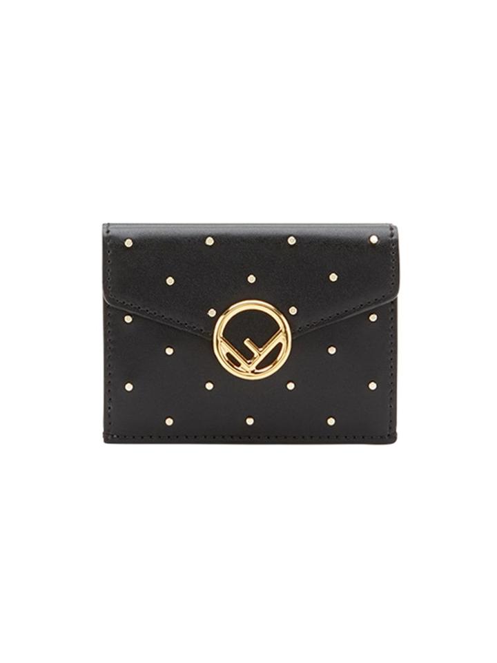 Fendi F Micro Trifold Wallet - Black
