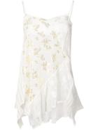 Semicouture Floral Sleeveless Top - White