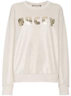 Gucci Guccy Print Sweatshirt - Neutrals