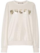 Gucci Guccy Print Sweatshirt - Neutrals