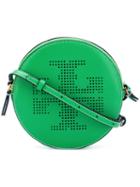 Tory Burch Perforated Logo Crossbody Bag, Women's, Green, Leather