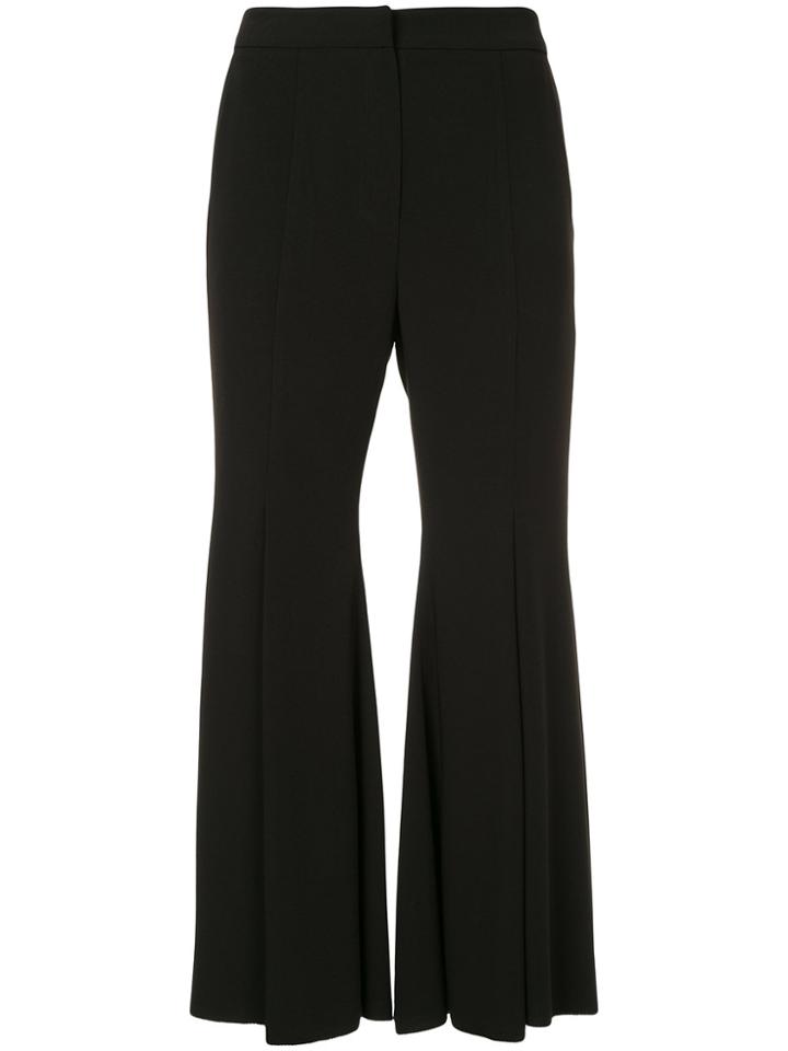 Goen.j Pleated Flared Trousers - Black