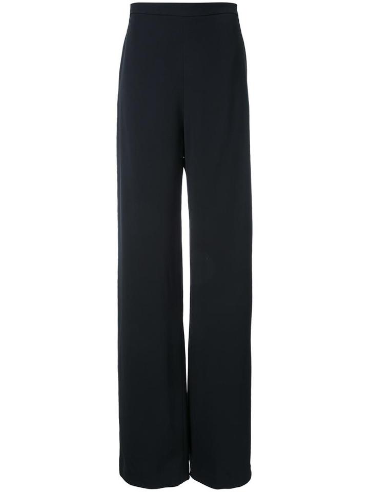 Brandon Maxwell Wide Leg Trousers, Women's, Size: 10, Black, Spandex/elastane/acetate/viscose