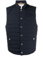 Brunello Cucinelli Quilted Shell Gilet - Blue