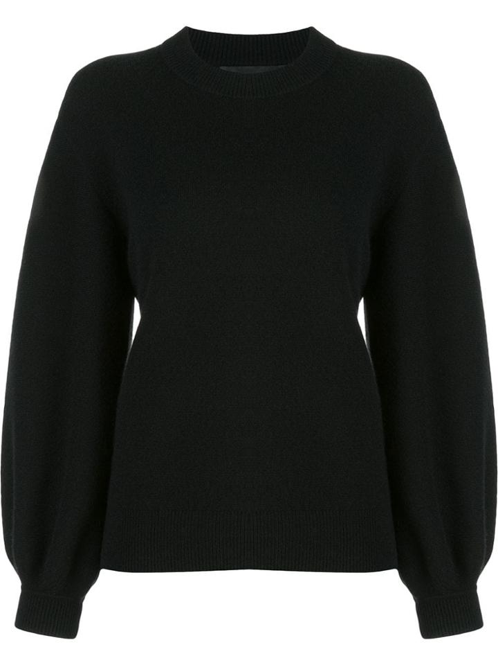 Proenza Schouler Cashmere Puff Sleeve Sweater - Black