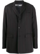 Mcq Alexander Mcqueen Striped Panelled Blazer - Black
