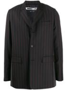 Mcq Alexander Mcqueen Striped Panelled Blazer - Black