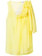 Ainea Ruffle Appliqué Top - Yellow