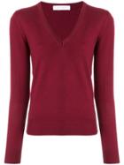 Cruciani Long-sleeve Fitted Top - Red