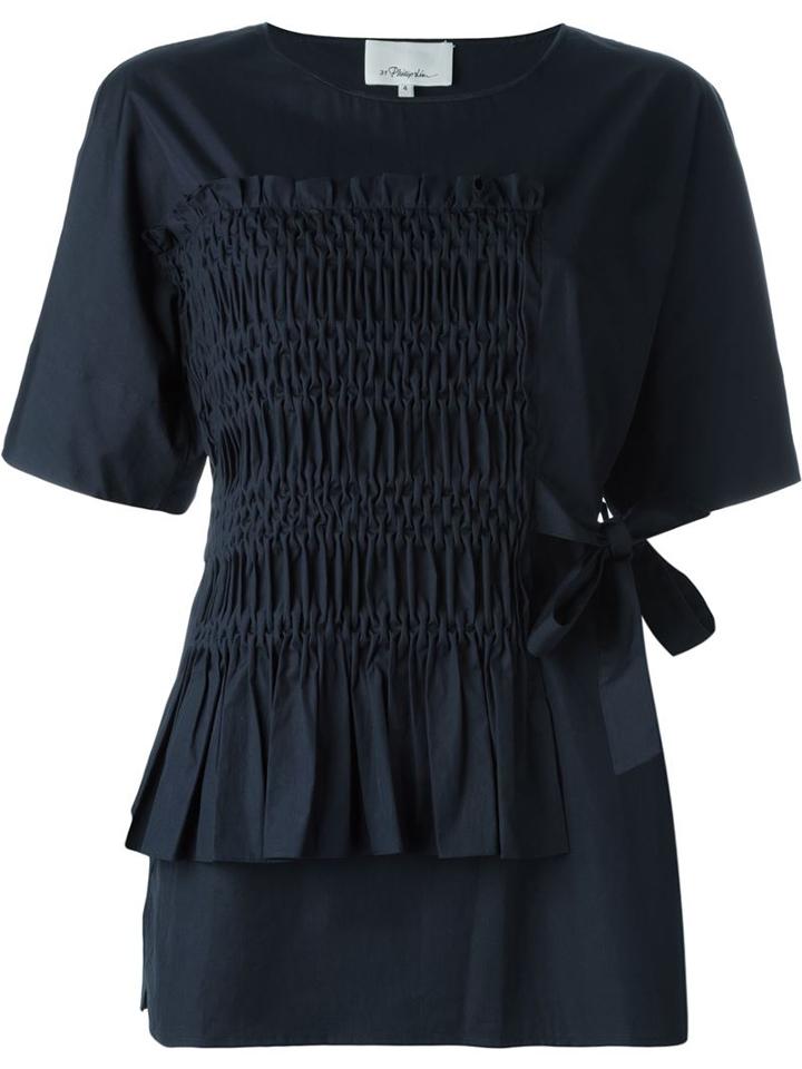 3.1 Phillip Lim Ruched Panel Blouse