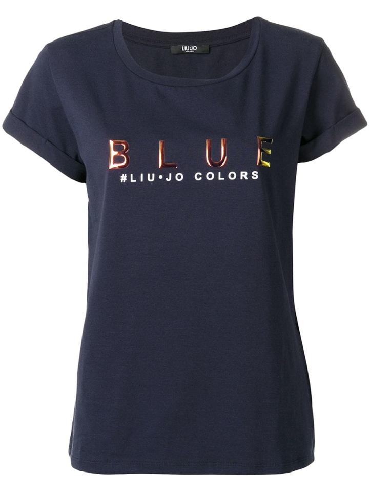 Liu Jo Logo Print T-shirt - Blue