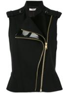 Lanvin - Sleeveless Gilet - Women - Polyester/polyurethane/acetate/wool - 38, Black, Polyester/polyurethane/acetate/wool