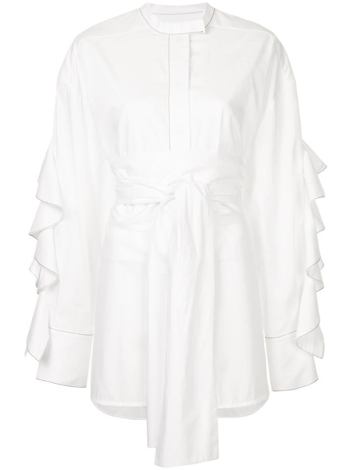 Ellery Paddy Ruffle Shirt - White