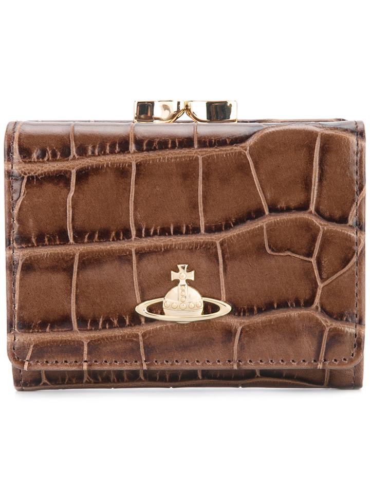 Vivienne Westwood Croco Embossed Wallet - Brown