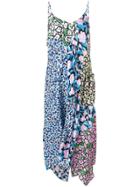 Christian Wijnants Floral Patchwork Maxi Dress - Blue