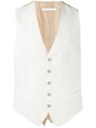 Tagliatore - Textured Waistcoat - Men - Cotton/linen/flax/polyamide/cupro - 50, White, Cotton/linen/flax/polyamide/cupro