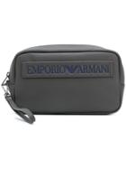 Emporio Armani Logo Wash Bag - Grey