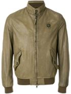 Blauer Band Collar Bomber Jacket - Green