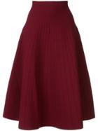 Casasola High Waisted Ribbed Skirt - Red