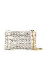 Red Valentino Red(v) Flower Puzzle Cross Body Bag - Silver