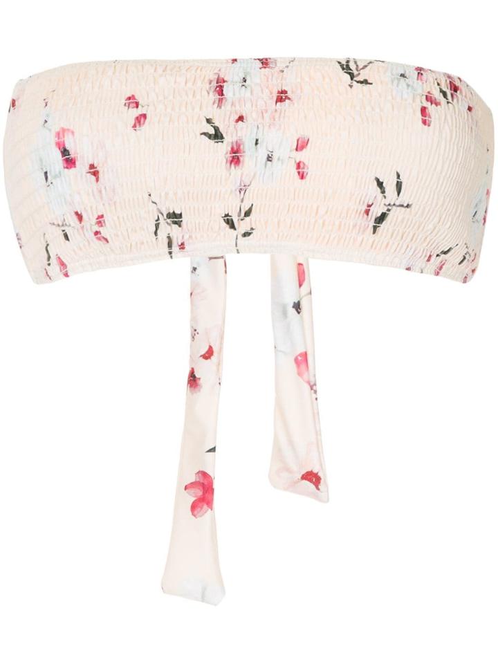 Peony Eden Smocked Bandeau - Pink