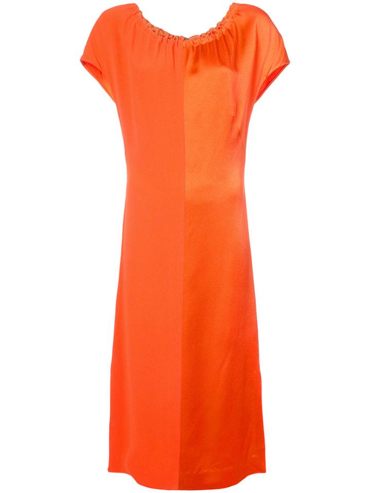Dvf Diane Von Furstenberg Ruched Neck Dress - Red